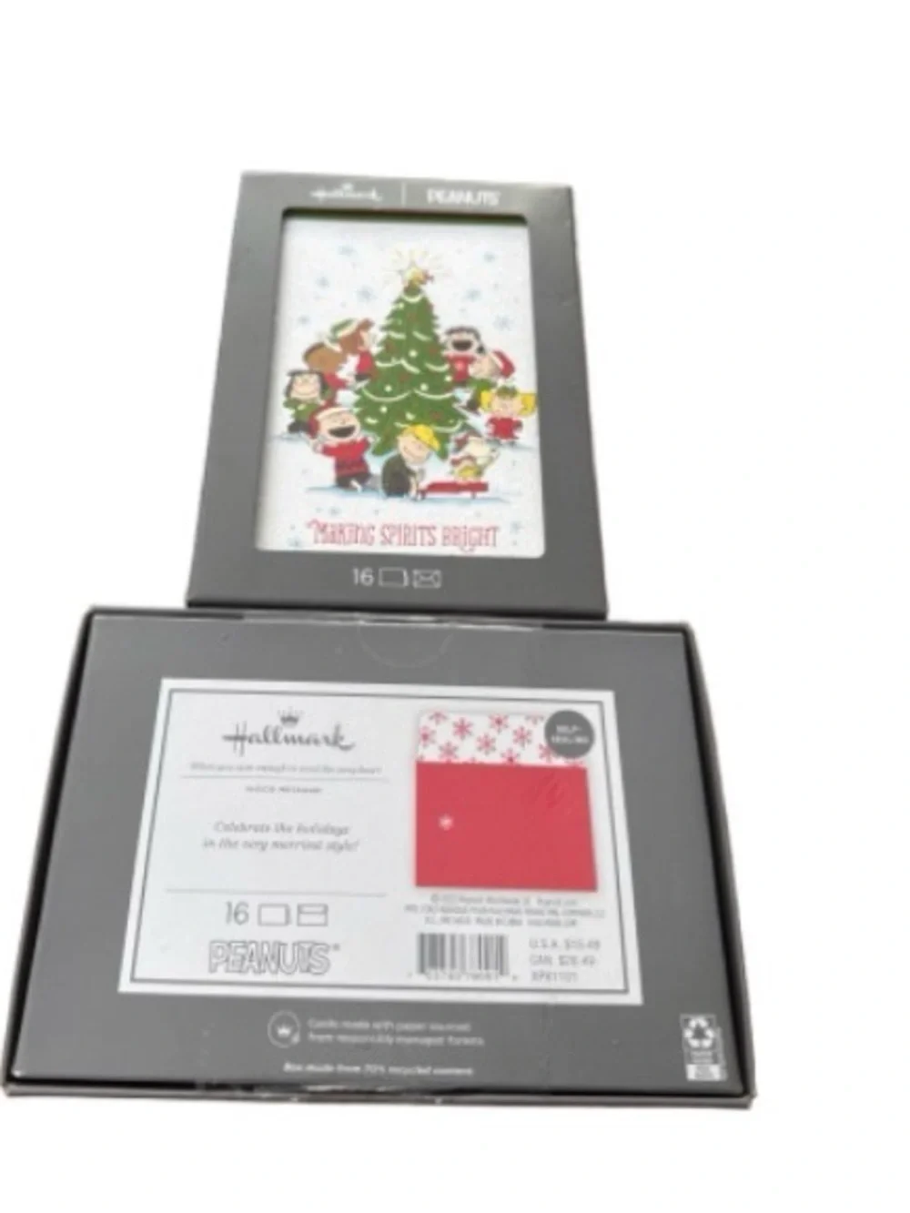 Peanuts Holiday Christmas cards 16 by Peanuts - Green, Red, White